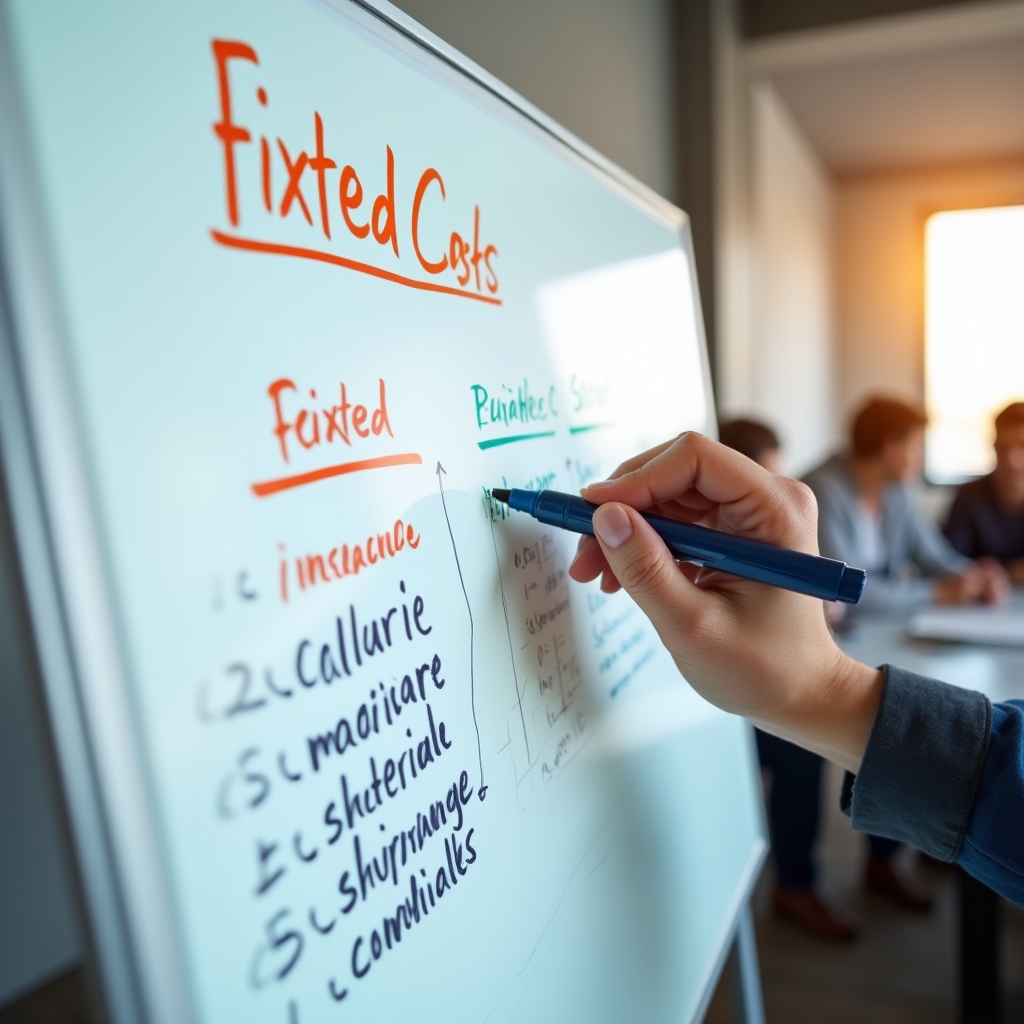 Webinar session explaining fixed versus variable business costs
